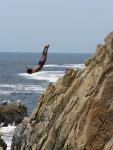 Diver mid-flight