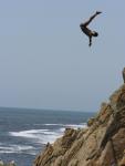 Diver mid-flight