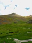 Mountain tarns approaching Chonta Pass