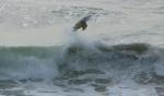 A dramatic wave exit north of Malibu